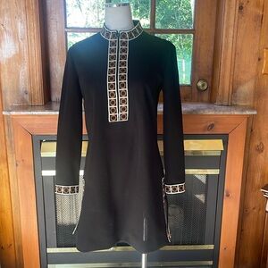 ACT III tunic dress sz 8 Black Vintage 70’s
